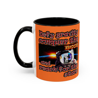 defy conquer reach - Accent Mug (crusta)