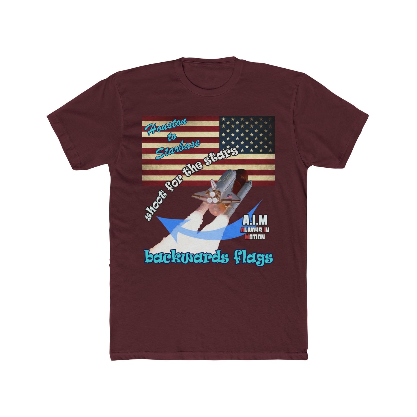 shoot for the stars - Men's Cotton Crew Tee