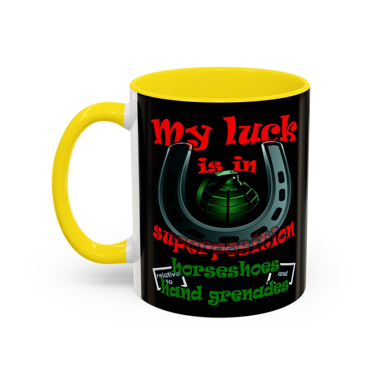 my luck - Accent Mug (black)