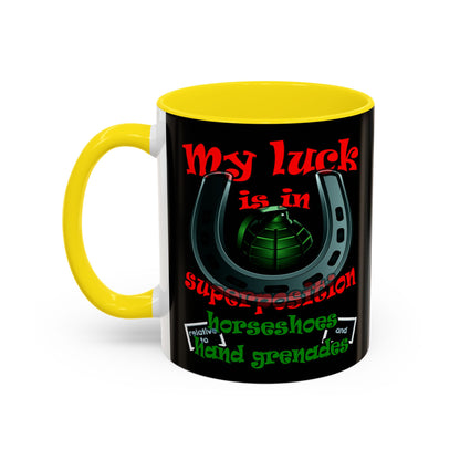 my luck - Accent Mug (black)