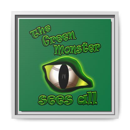 green monster - framed canvas art (dark green)