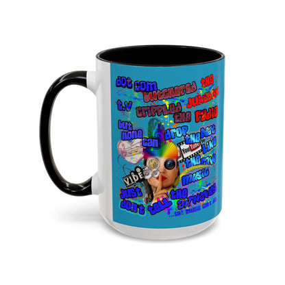 drop the beat - Accent Mug (turquoise)