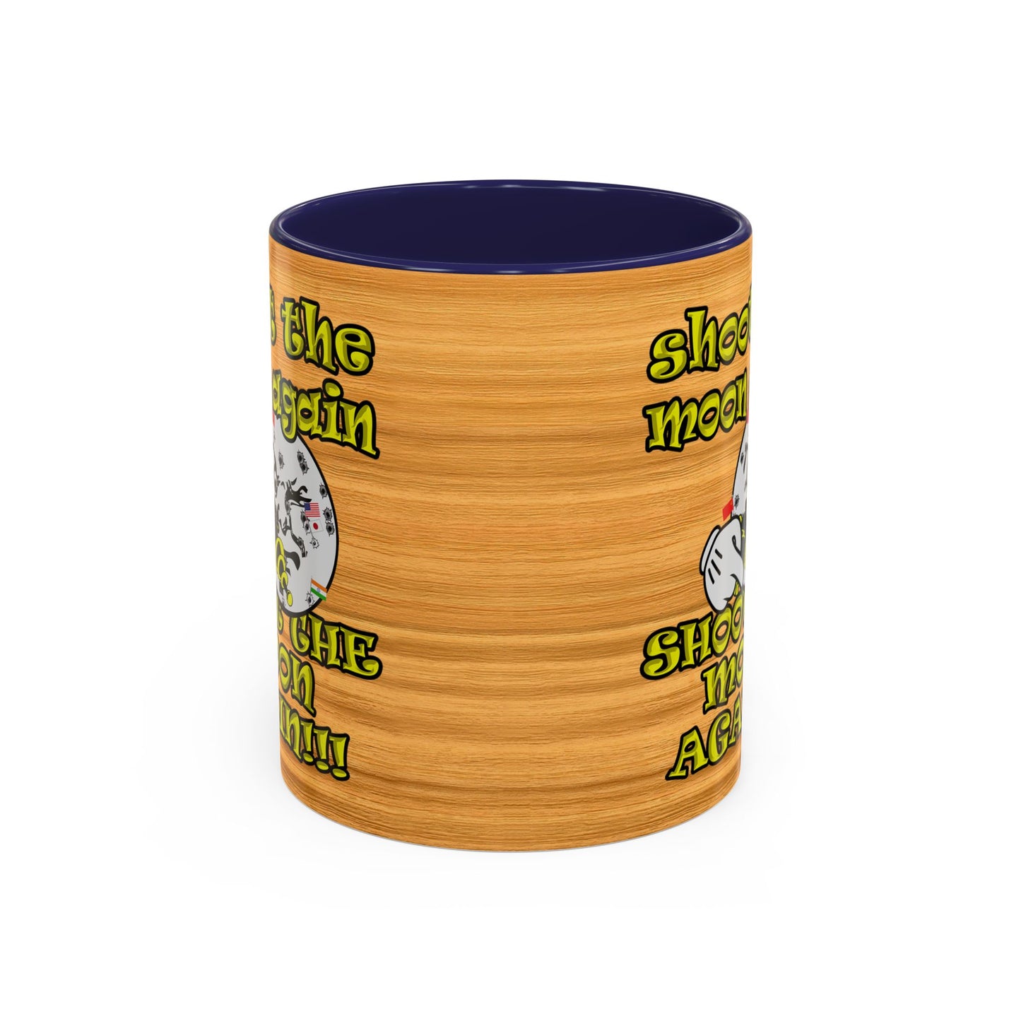 shoot the moon again - Accent Mug (butterscotch wood finish)