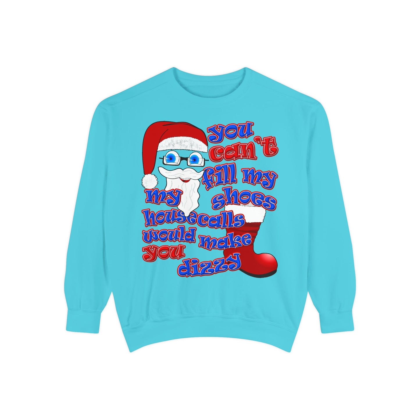 santa's shoes - Unisex Garment-Dyed Sweatshirt