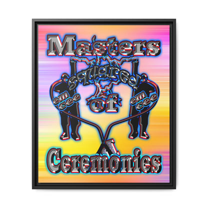 em cee squared - framed canvas art (color blur)