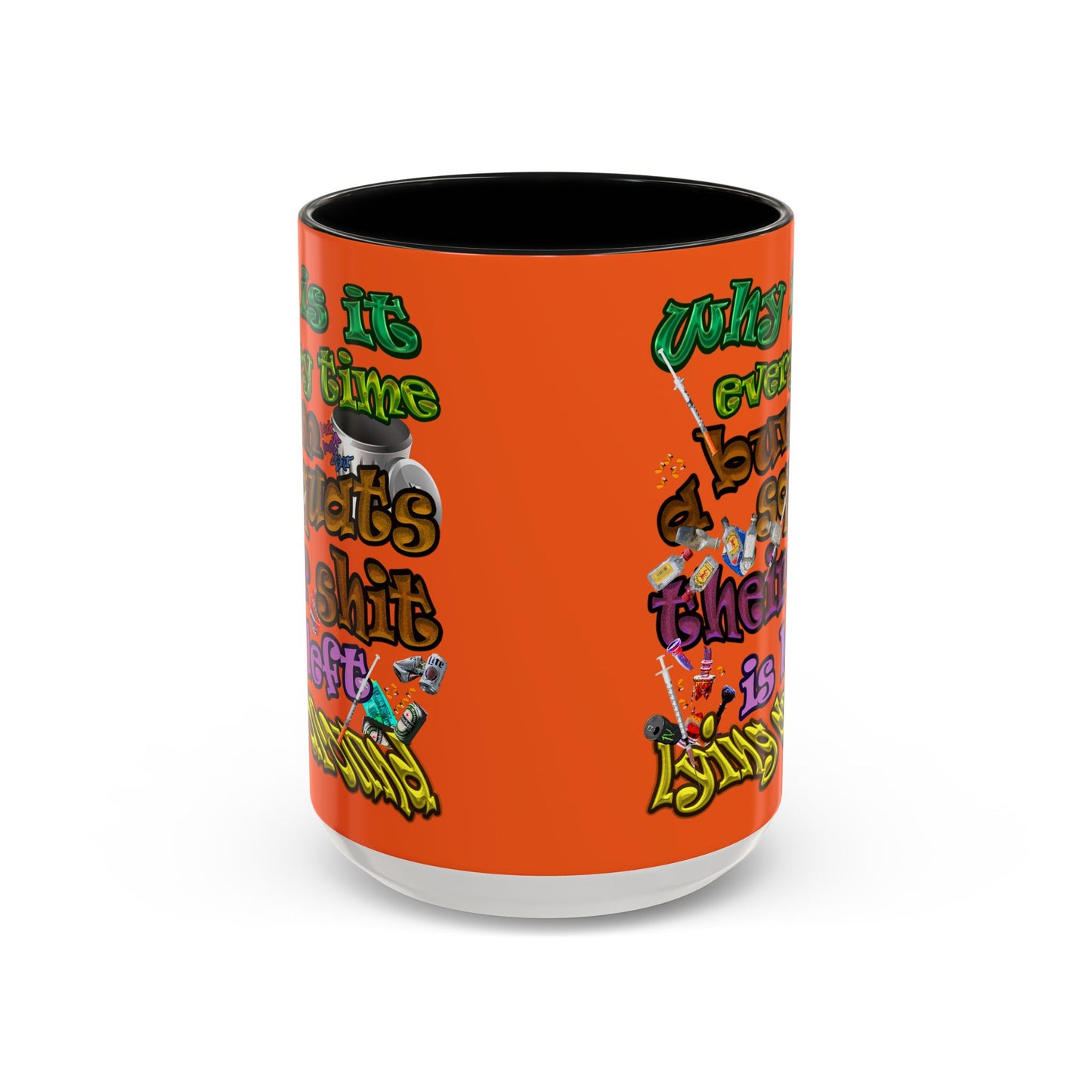 the bum's shit - Accent Mug (orange)