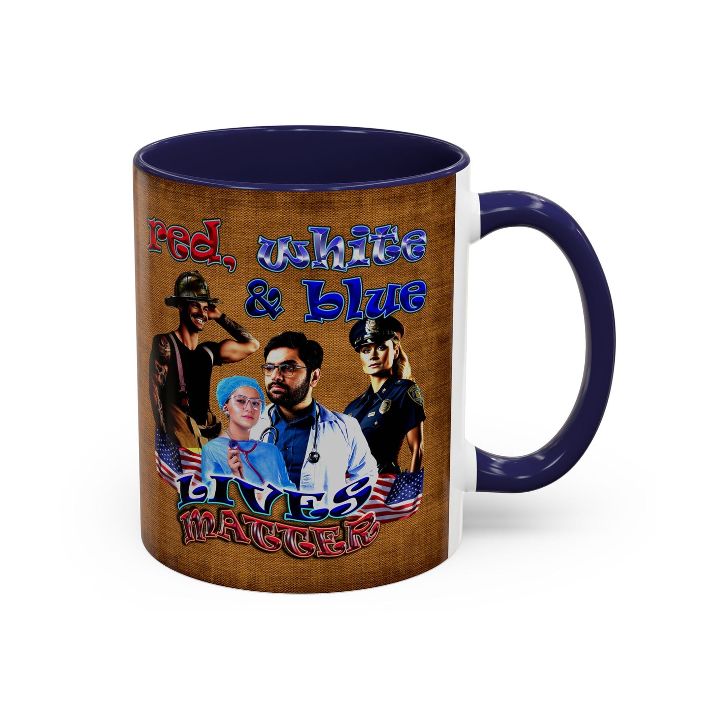 rw&b lives matter - Accent Mug (brown papyrus)