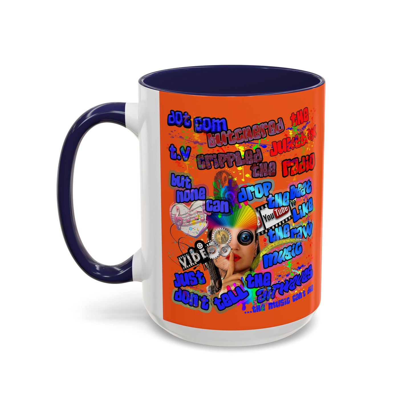 drop the beat - Accent Mug (orange)