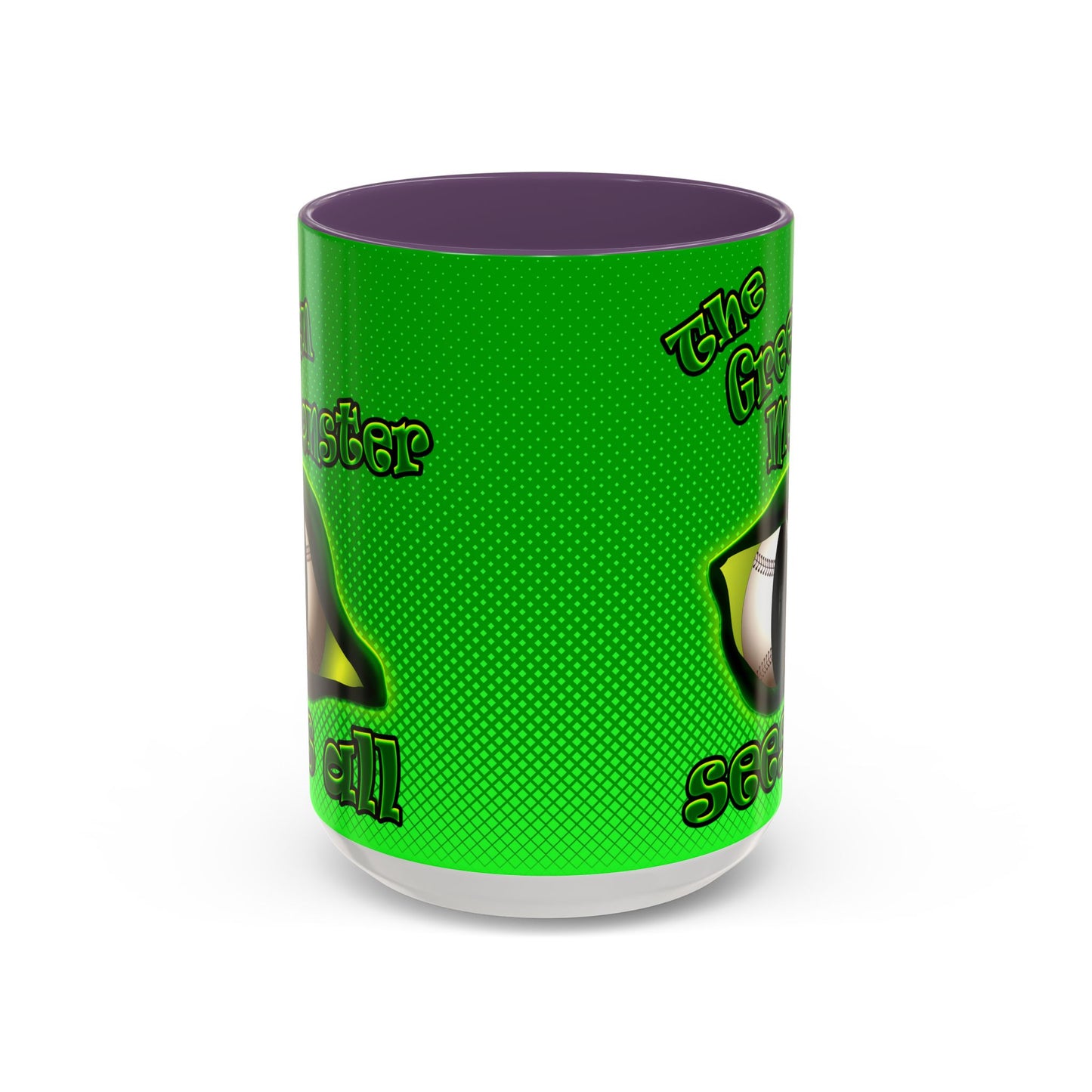green monster - Accent Mug (logo green)