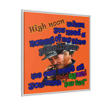 high noon - framed canvas art (orange)