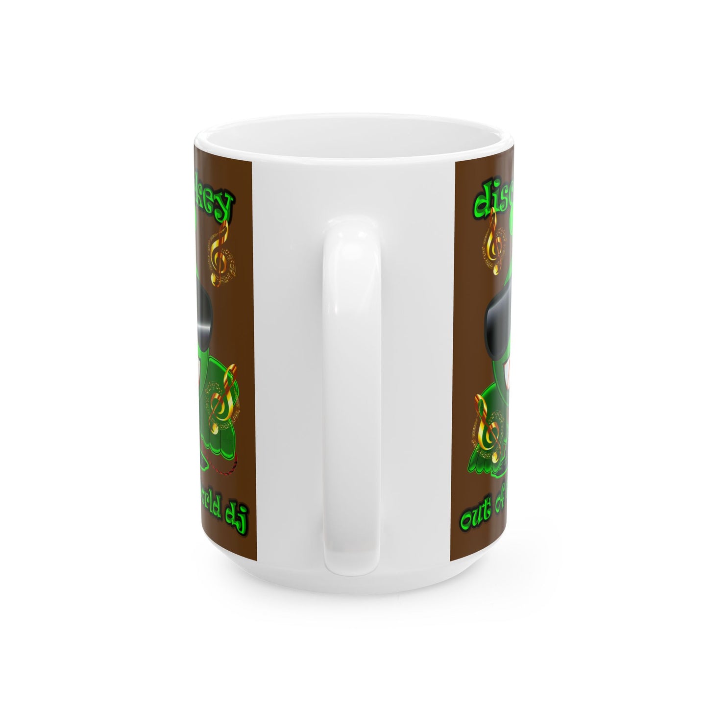 disc jockey - White Mug (brown)