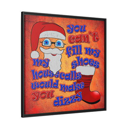 santa's shoes - framed canvas art (burnt orange)
