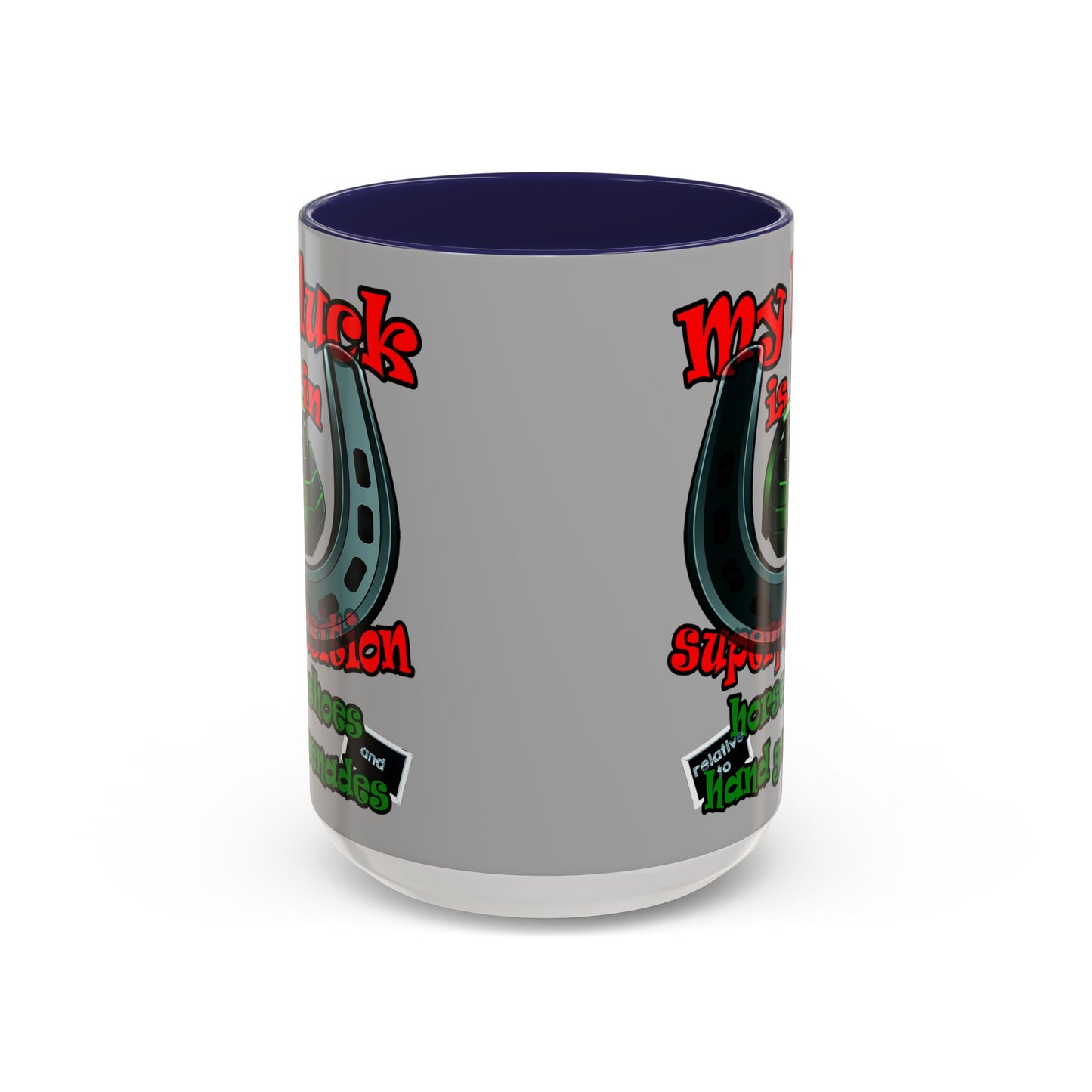 my luck - Accent Mug (light grey)