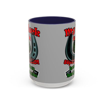 my luck - Accent Mug (light grey)