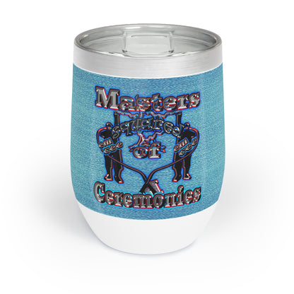 em cee squared - Chill Wine Tumbler (faded dark blue)