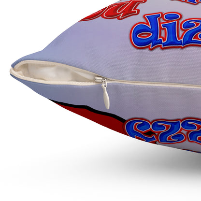 santa's shoes - Spun Polyester Square Pillow - (light blue-pink wave)