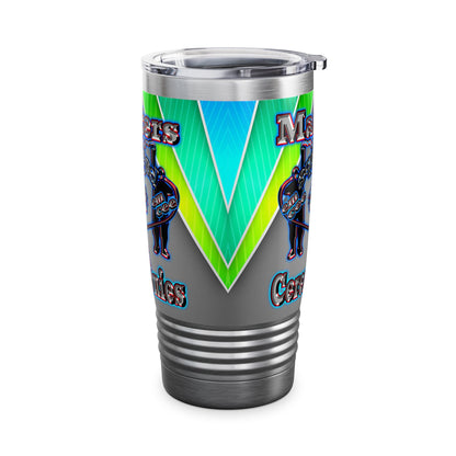 em cee squared - Ringneck Tumbler, 20oz (rainbow split)