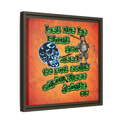 og - framed canvas art (burnt orange)