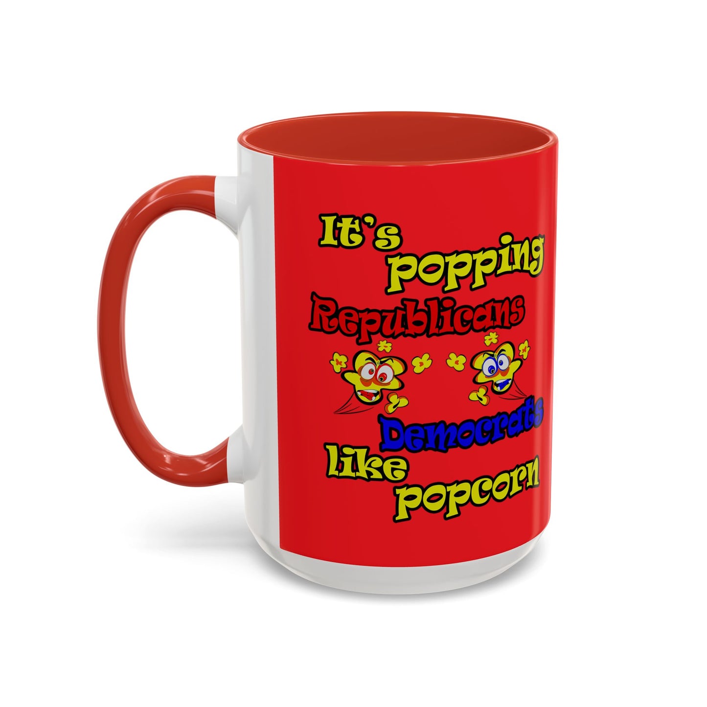 popping like popcorn - Accent Mug (red)