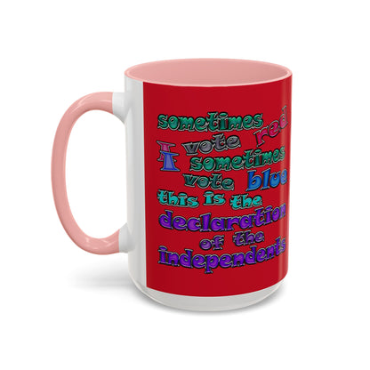 declaration of the independents - Accent Mug (dark red)