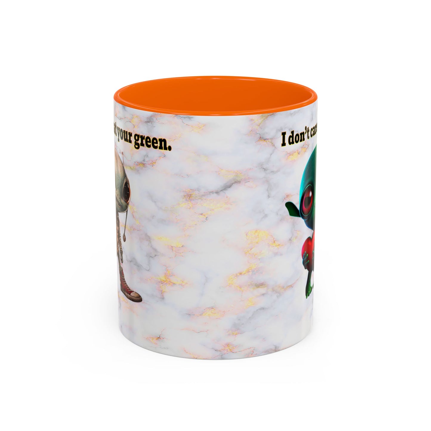 I don't care that your grey - Accent Mug (white marble)
