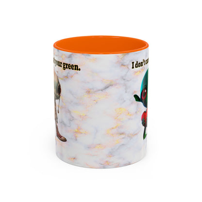 I don't care that your grey - Accent Mug (white marble)
