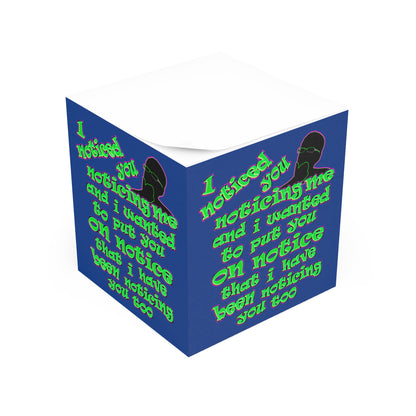 noticed you noticing - note cube (dark blue)