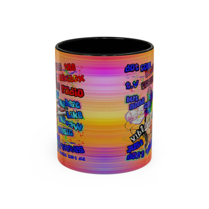 drop the beat - Accent Mug (color blur)