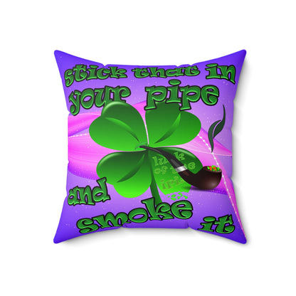 celtics logo - Spun Polyester Square Pillow - (purple-pink wave)