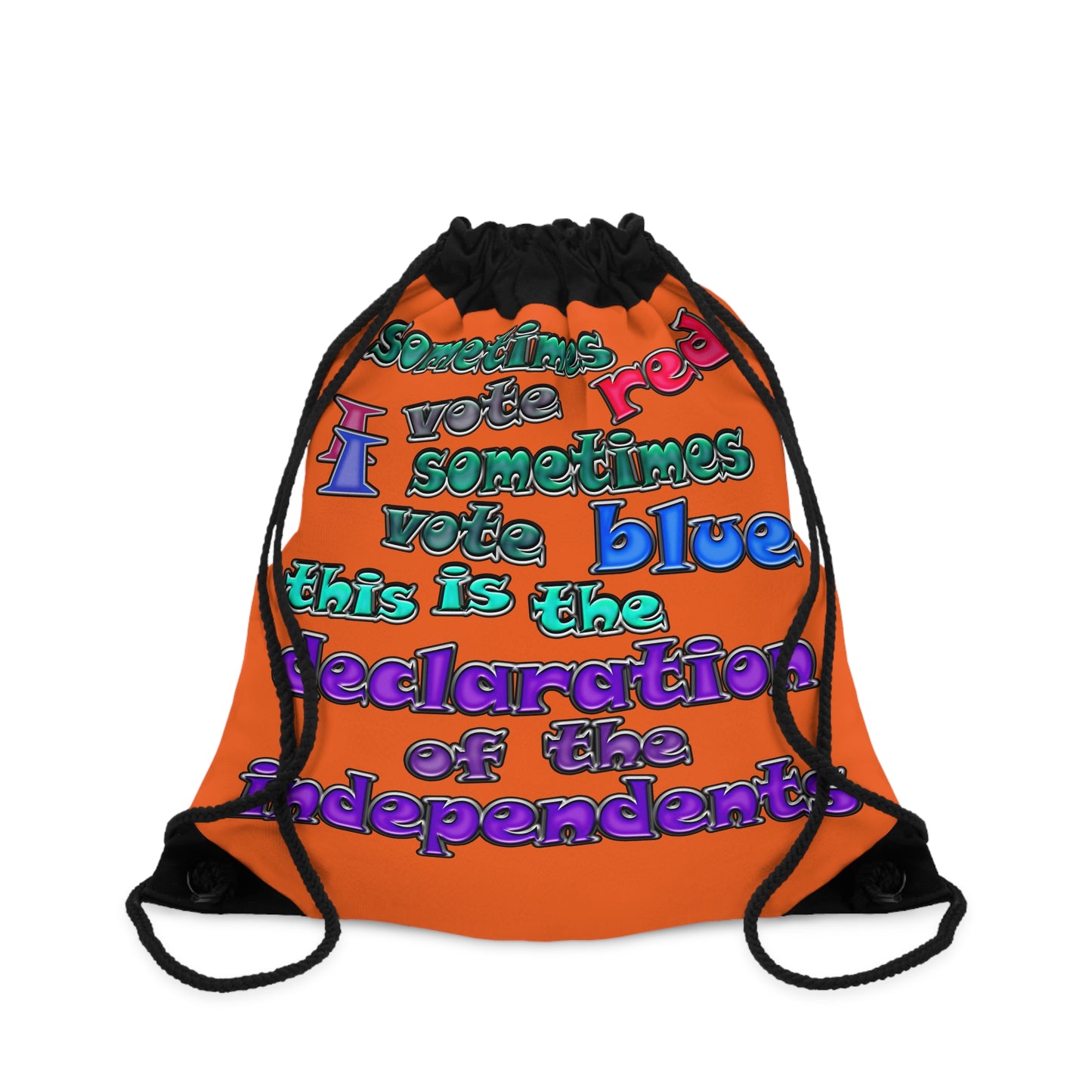 declaration of the independents - Drawstring Bag (orange)