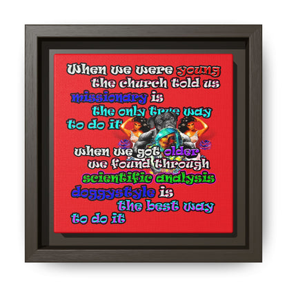 doggystyle - framed canvas art (red)