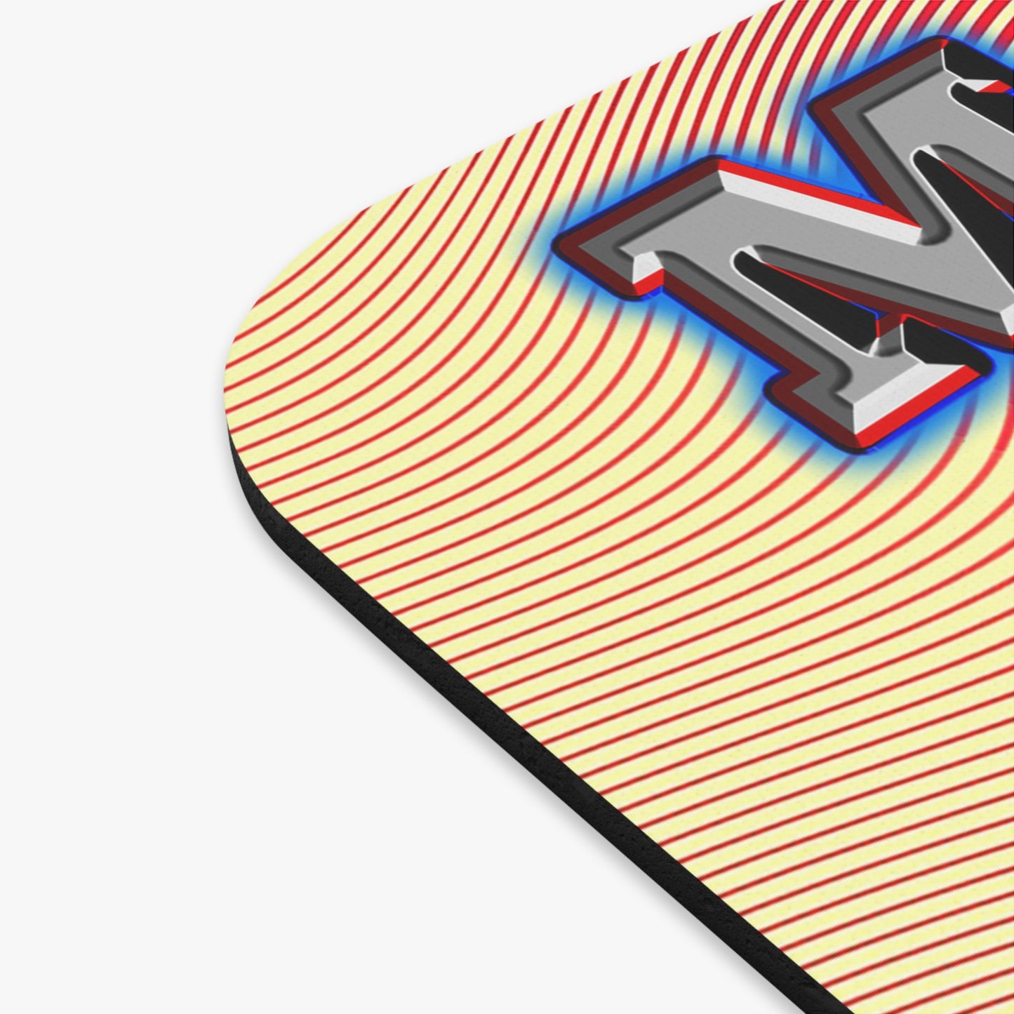 em cee squared - Mouse Pad (Rectangle) (yellow-orange wave)
