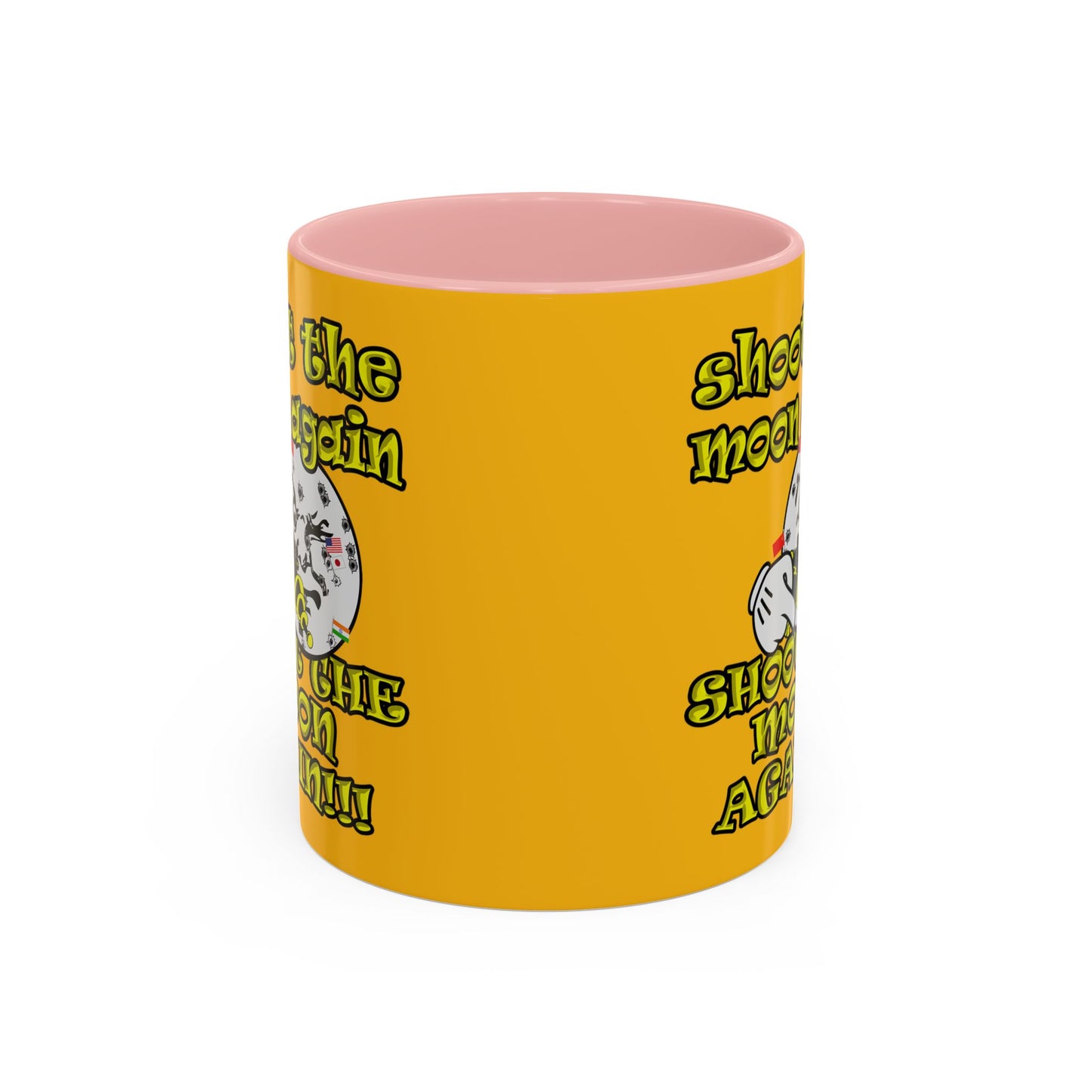 shoot the moon again - Accent Mug (yellow)