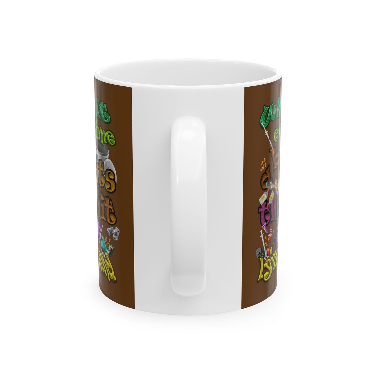 the bum's shit - White Mug (brown)