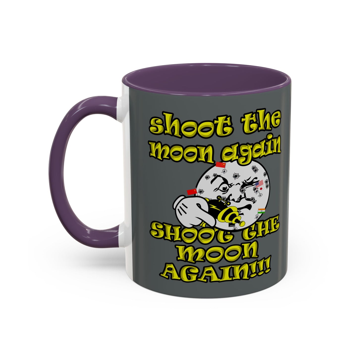 shoot the moon again - Accent Mug (dark grey)