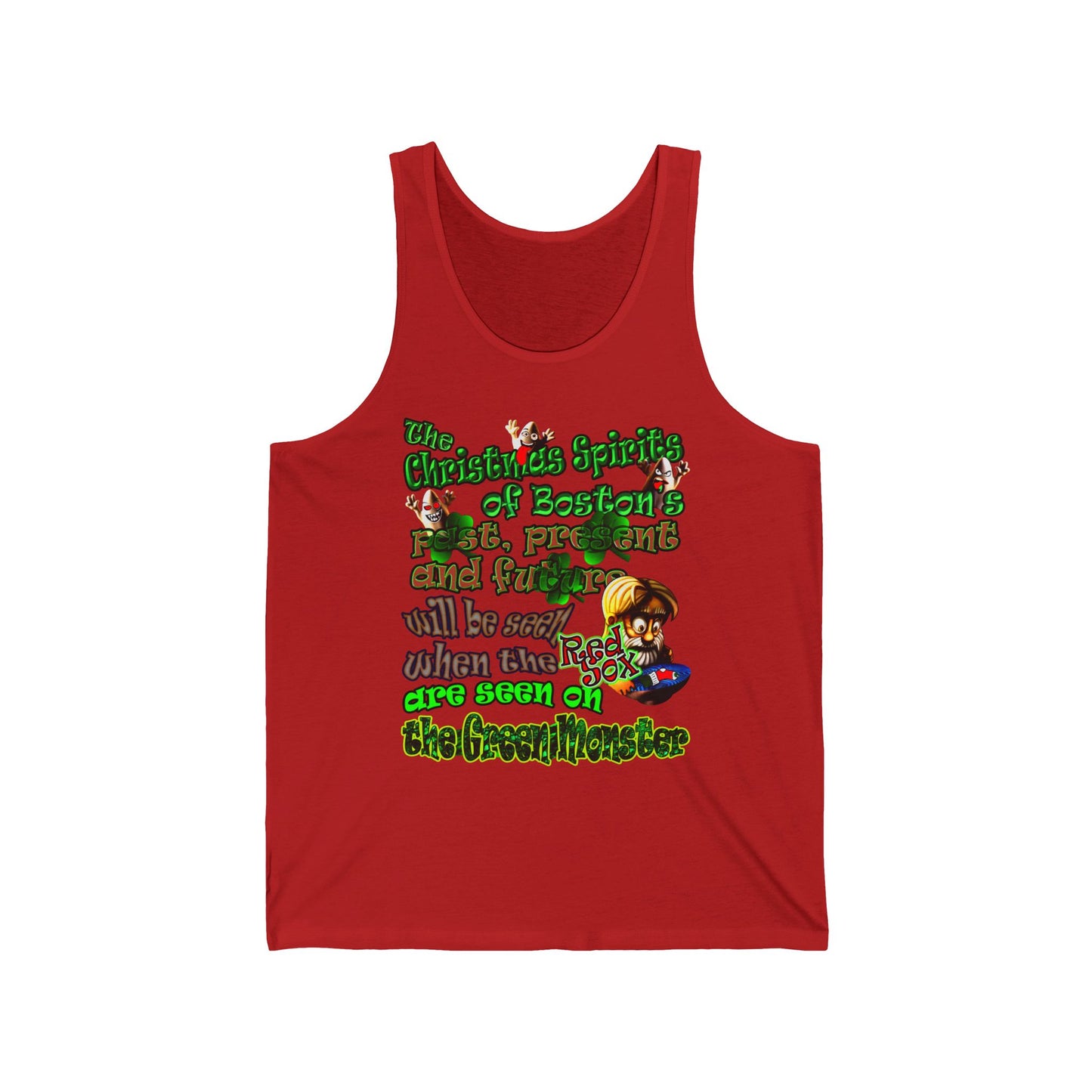 christmas spirits of boston - Unisex Jersey Tank