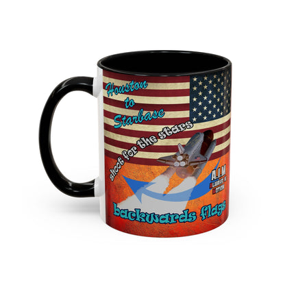 shoot for the stars - Accent Mug (burnt orange)