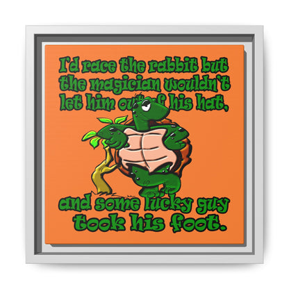turtle race - framed canvas art (crusta)