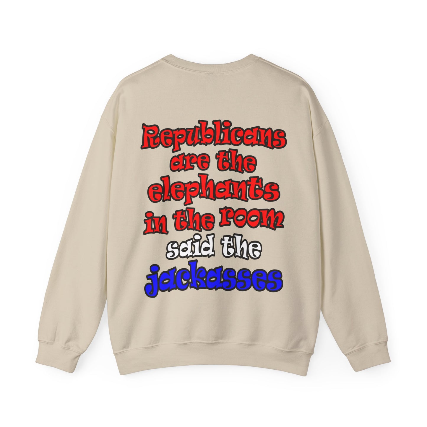 donkeys and elephants - Unisex Heavy Blend™ Crewneck Sweatshirt