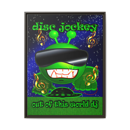 disc jockey - framed canvas art ('snoops' background)