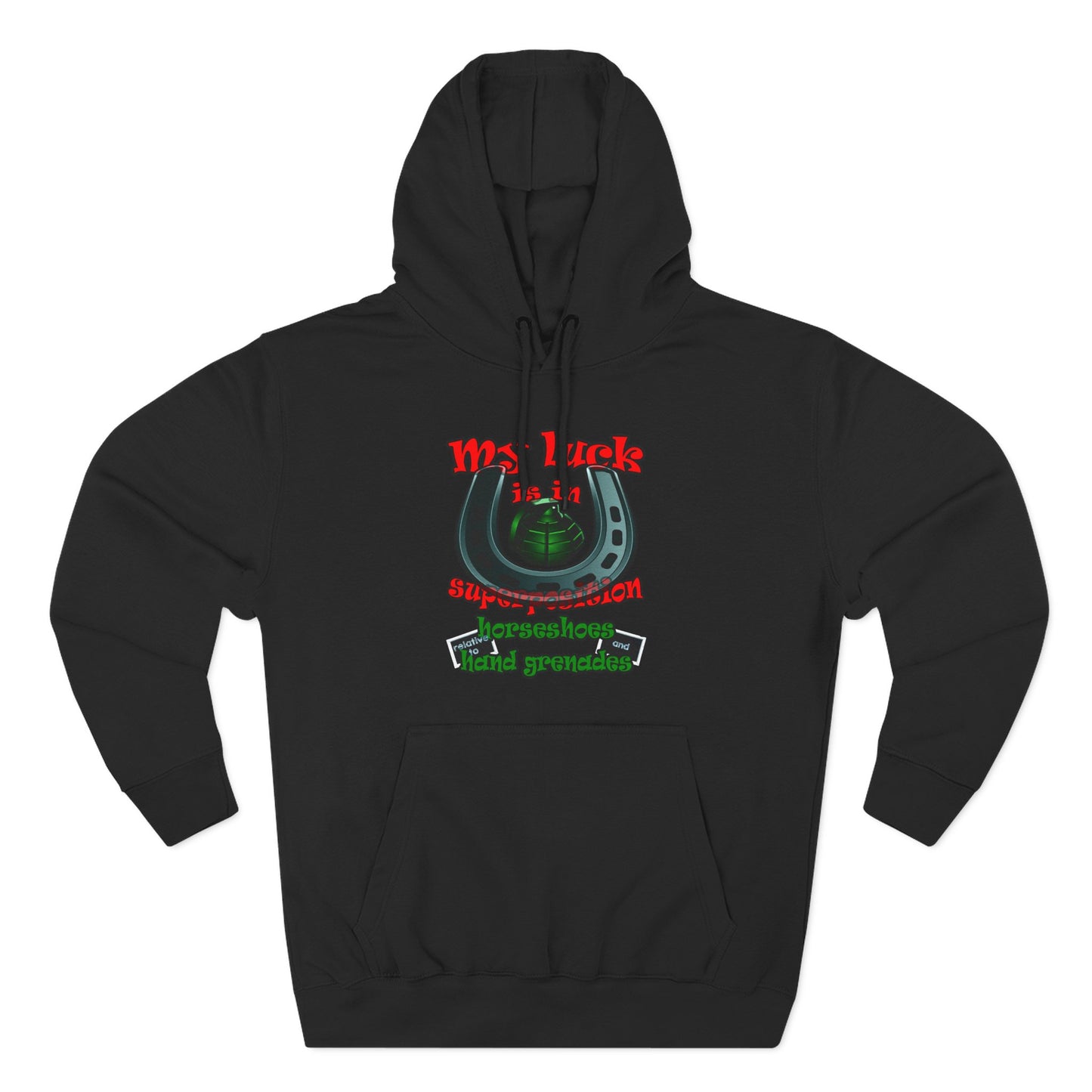 my luck - Three-Panel Fleece Hoodie