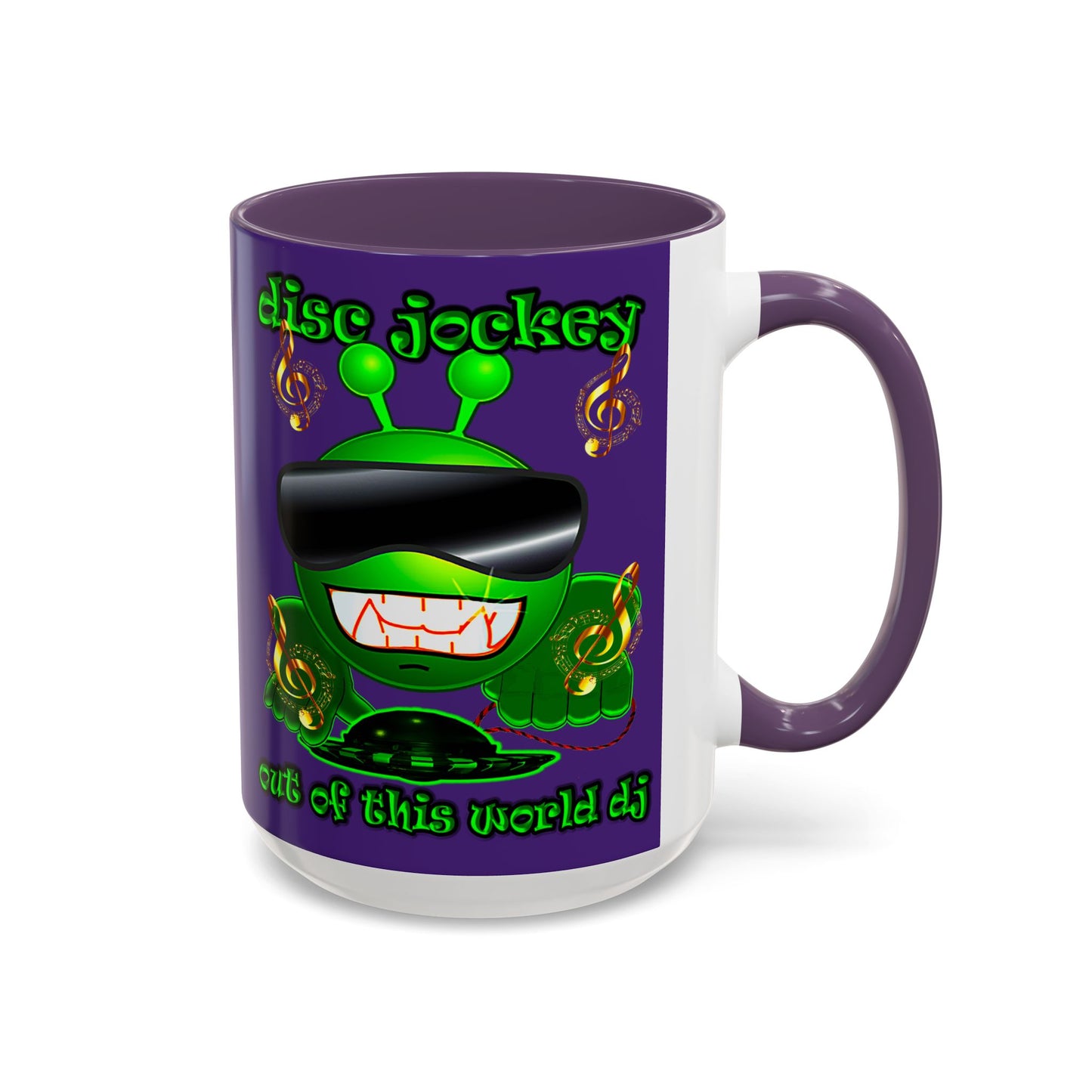 disc jockey - Accent Mug (purple)