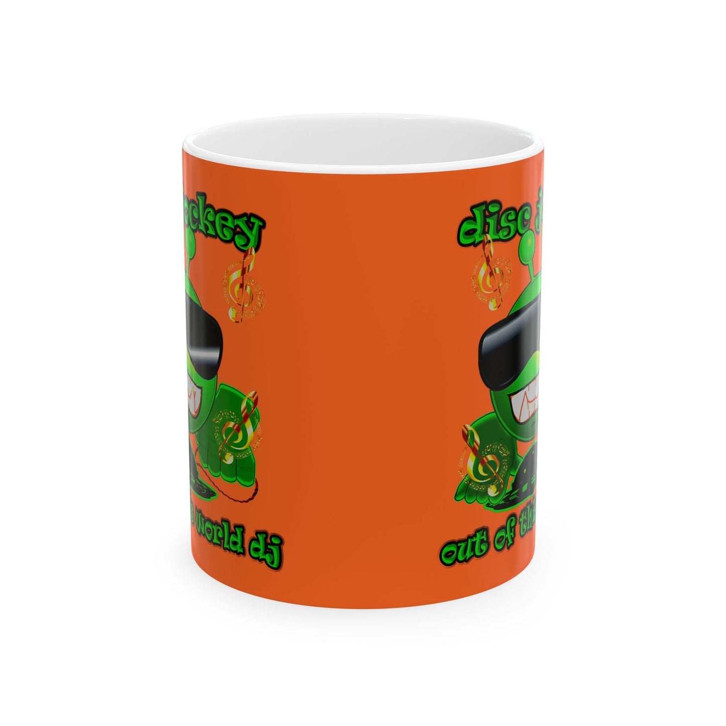 disc jockey - White Mug (orange)