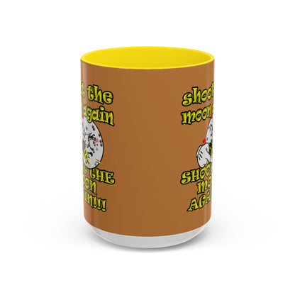 shoot the moon again - Accent Mug (light brown)