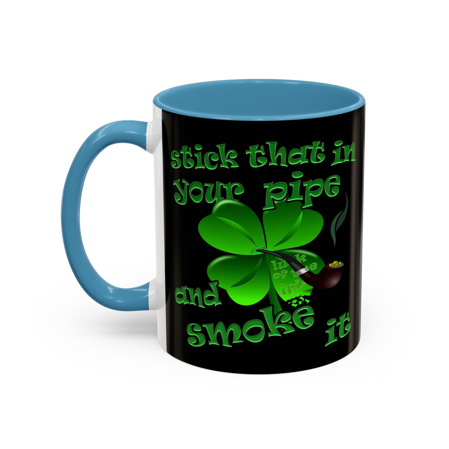celtics logo - Accent Mug (black)