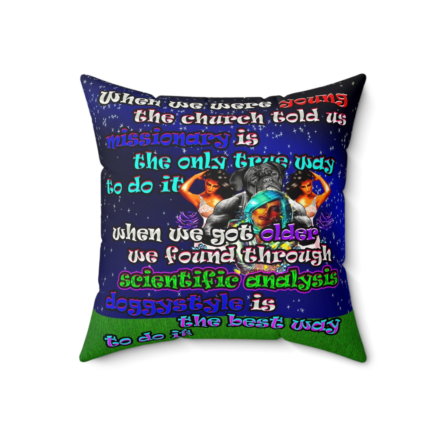 doggystyle - Faux Suede Square Pillow - ('snoops' background)