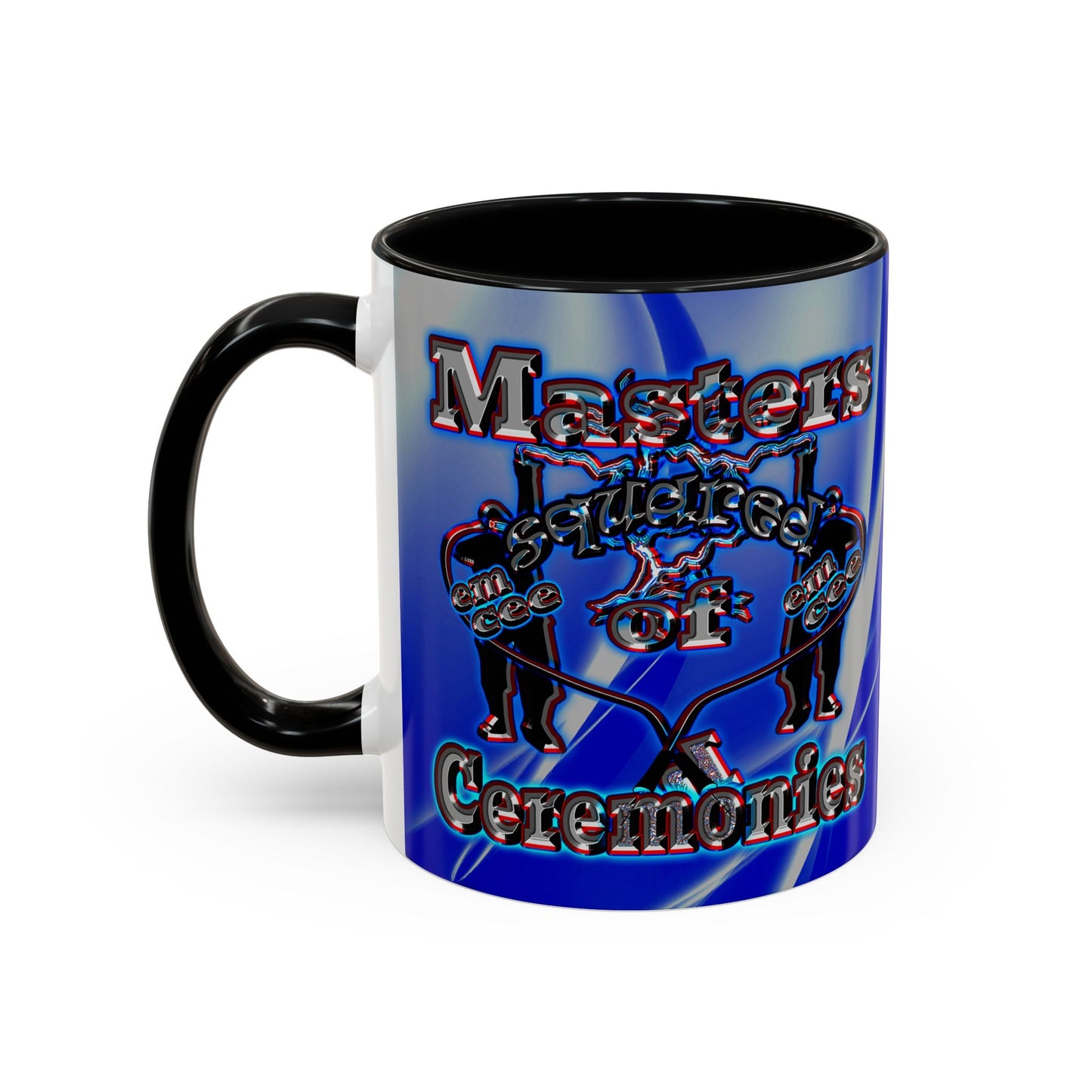 em cee squared - Accent Mug (blue-white wave)