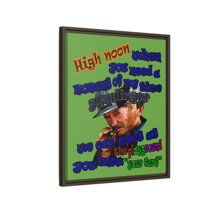 high noon - framed canvas art (green)