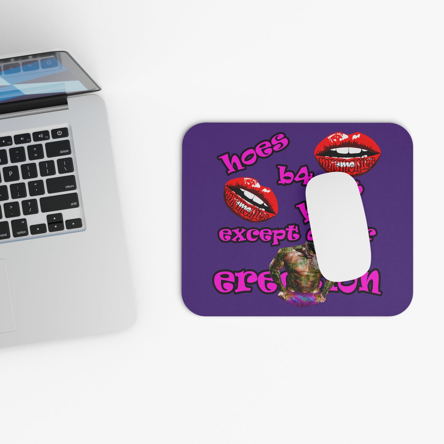 hoes b4 bros - Mouse Pad (Rectangle) (purple)