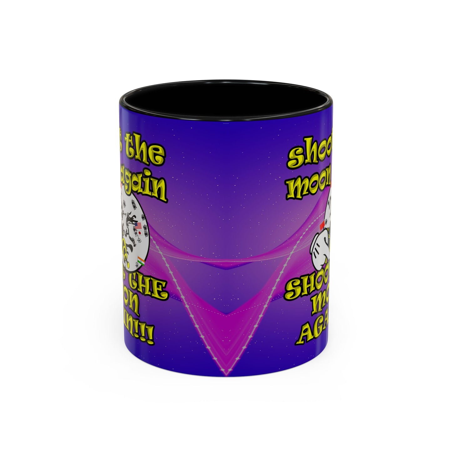 shoot the moon again - Accent Mug (purple-pink wave)